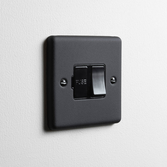 Textured Black Switched Fused Connection Switch