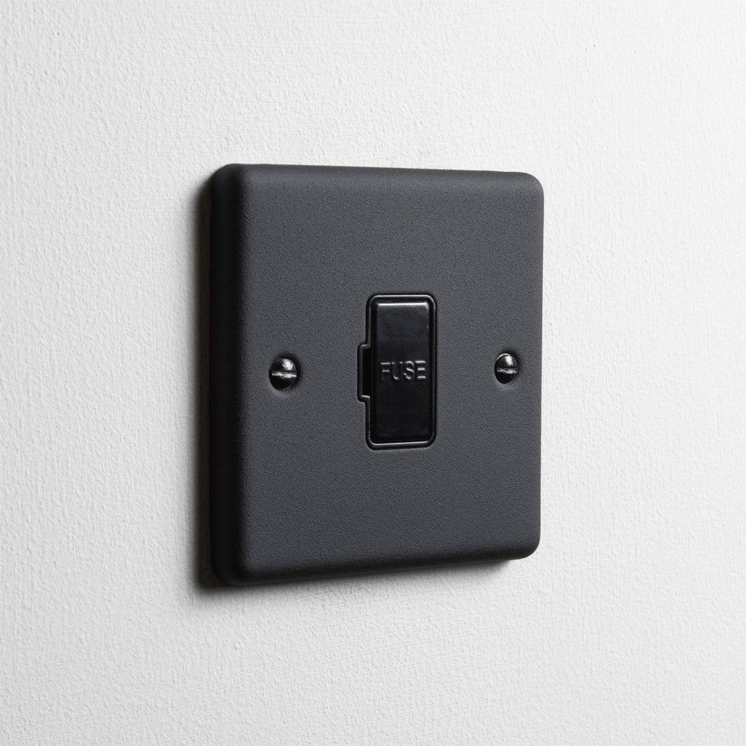 Textured Black Unswitched Fused Connection Switch