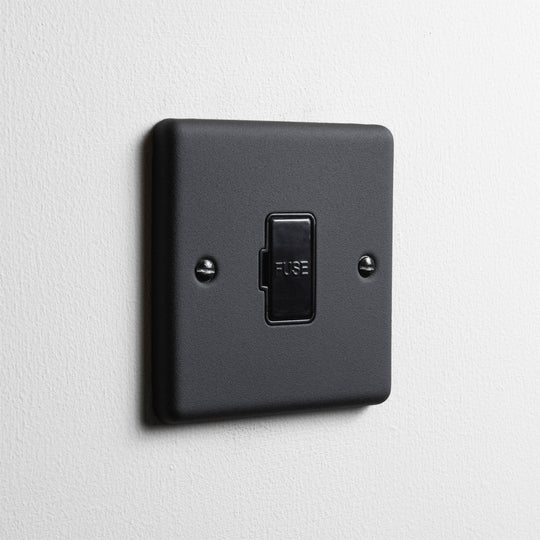 Textured Black Unswitched Fused Connection Switch