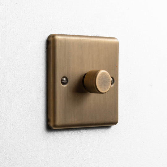 Antique Brass 1 Gang 2 Way Dimmer Switch