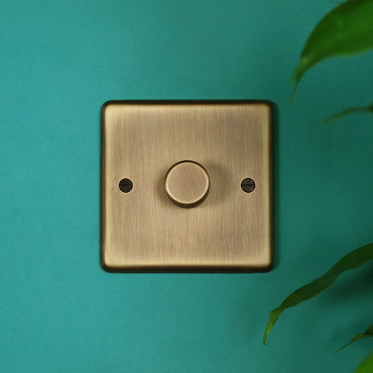Antique Brass 1 Gang 2 Way Dimmer Switch