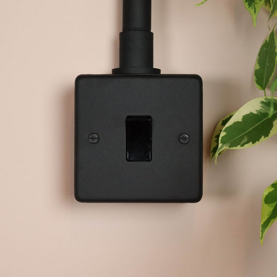 Textured Black 1 Gang 2 Way Switch