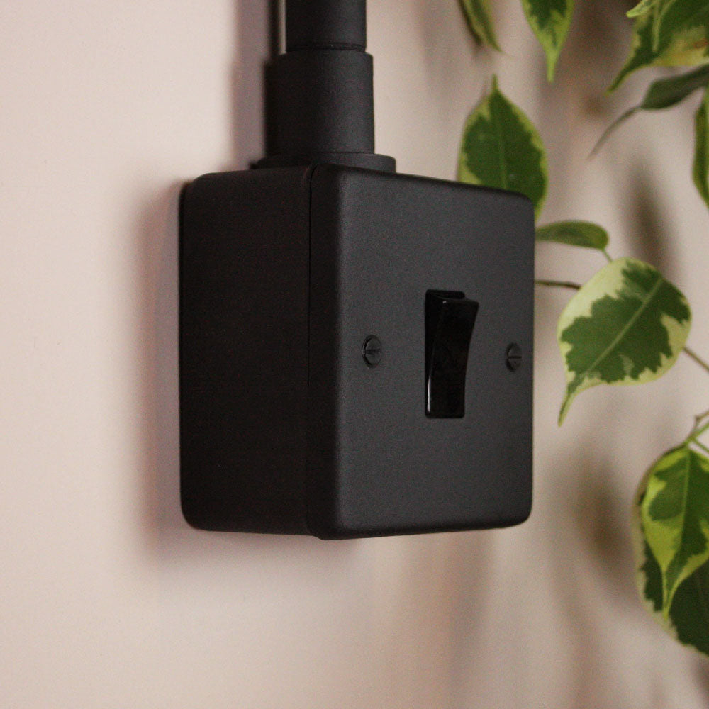 Textured Black 1 Gang 2 Way Switch