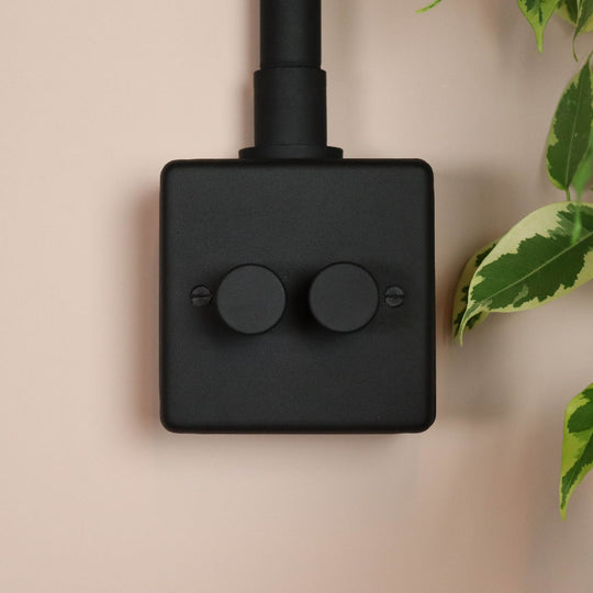 Textured Black 2 Gang 2 Way Dimmer Switch