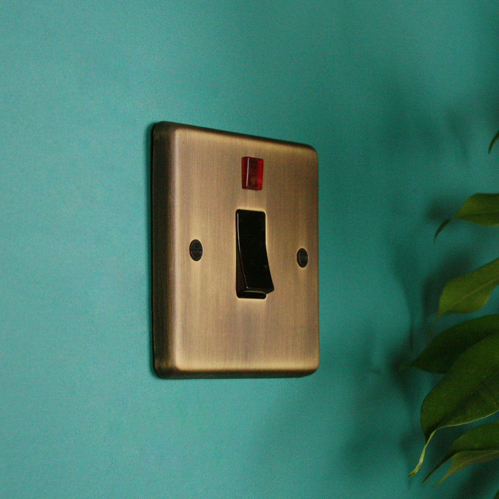Antique Brass 20A Double Pole Switch