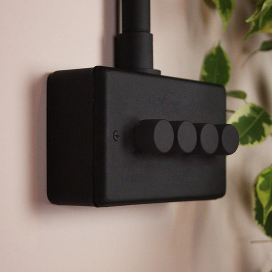 Textured Black 4 Gang Dimmer Switch