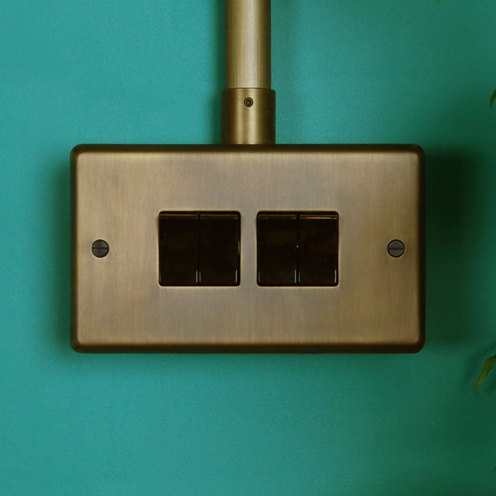 Antique Brass 4 Gang 2 Way Switch