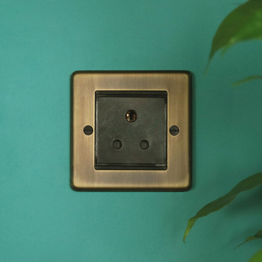 Antique Brass 5amp Socket