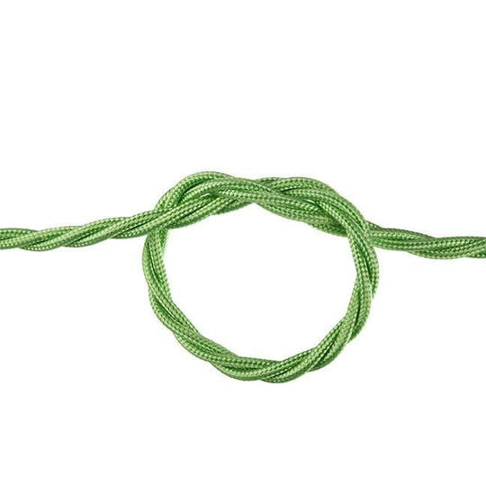 Apple Green Twisted Fabric Cable