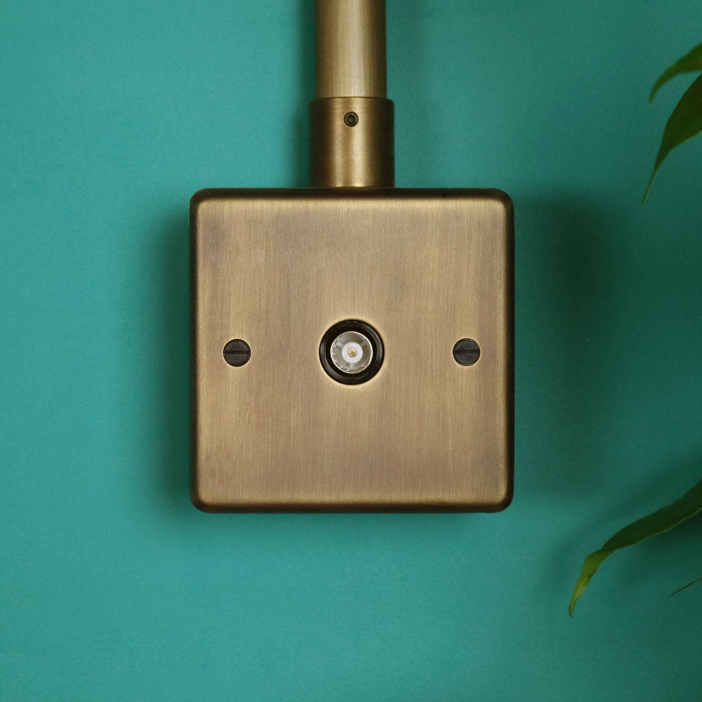 Antique Brass Aerial Socket