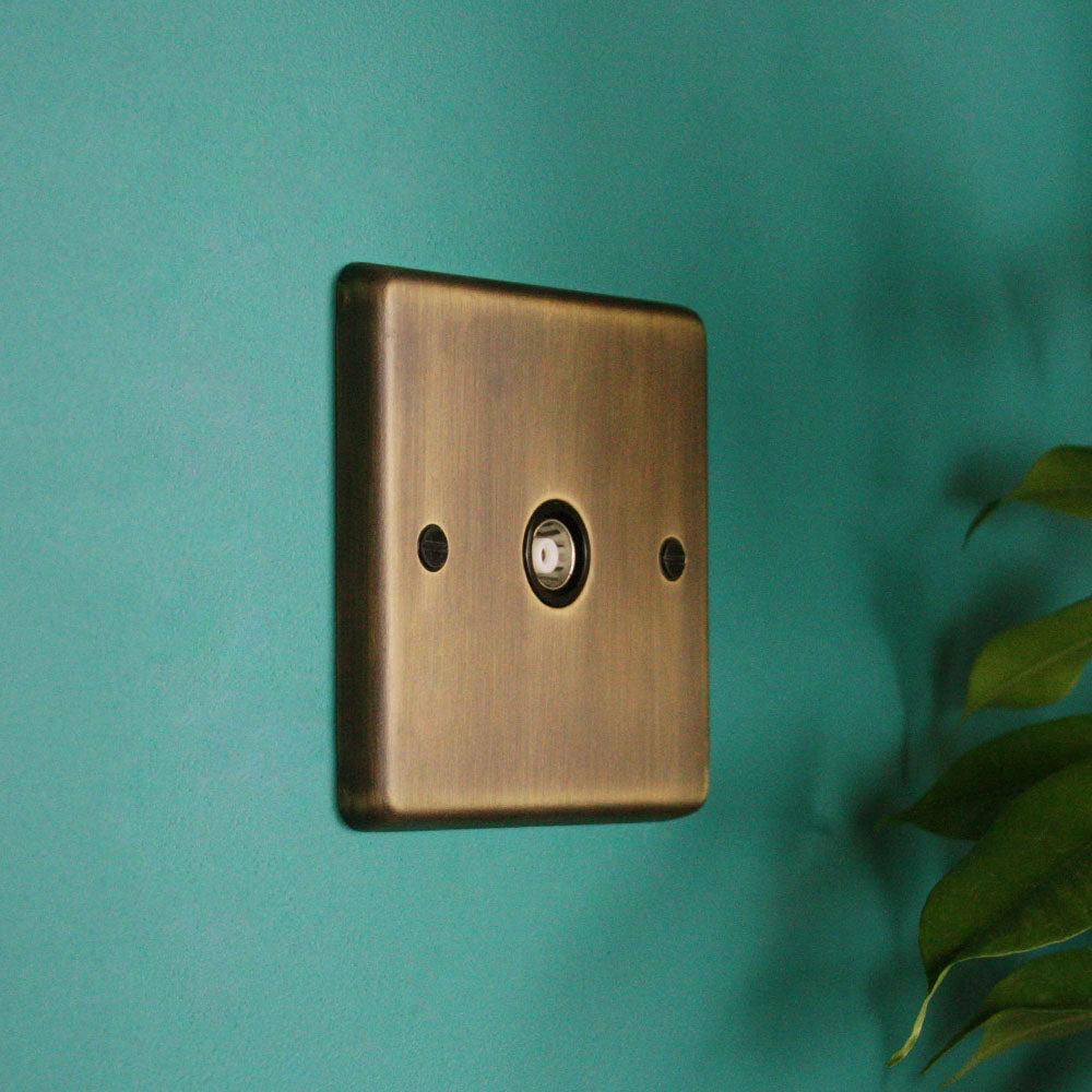 Antique Brass Aerial Socket