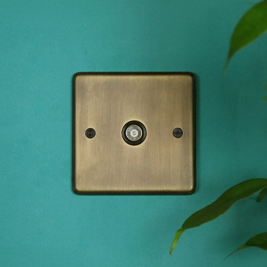 Antique Brass Aerial Socket