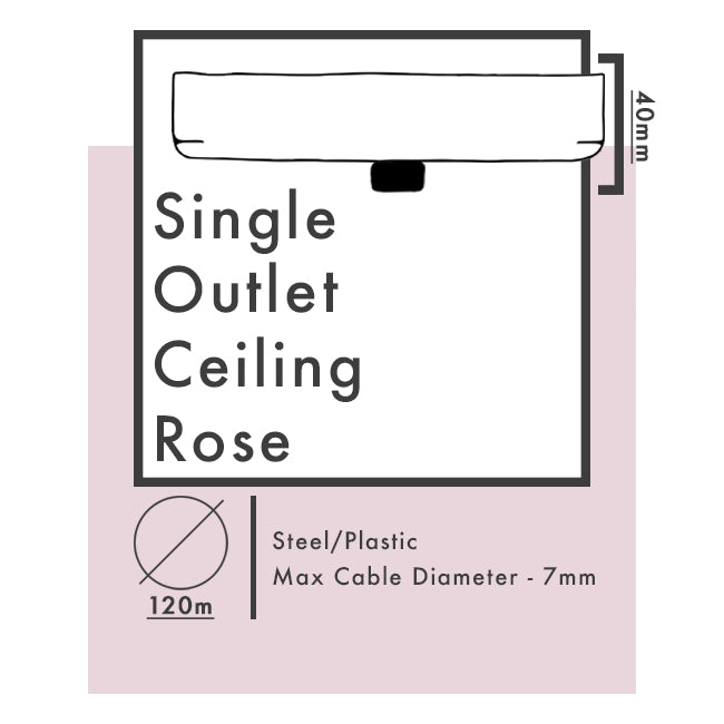 Multi Outlet Ceiling Roses - Rust