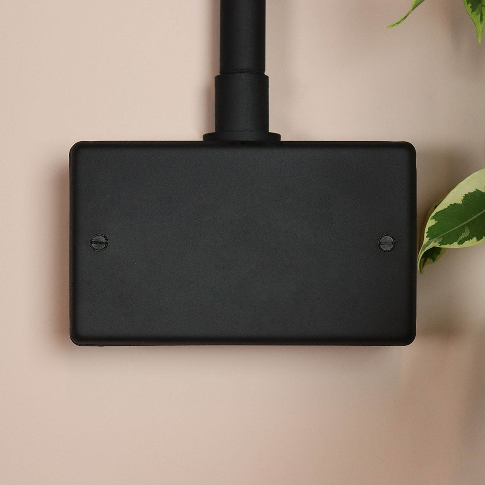 Textured Black Double Blank Plate