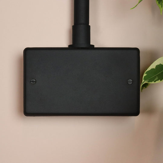 Textured Black Double Blank Plate
