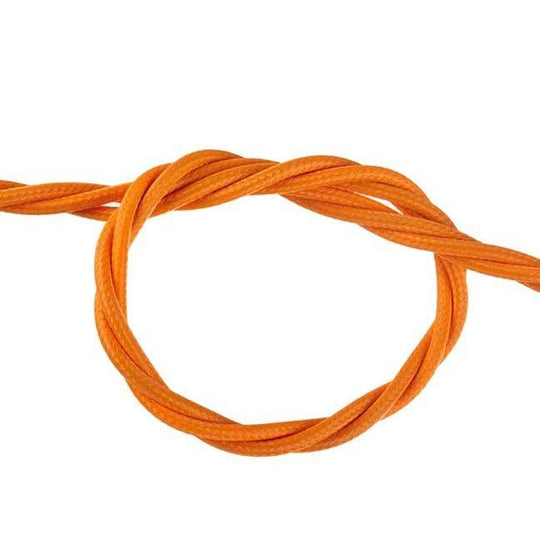 Fluorescent Orange Twisted Fabric Cable