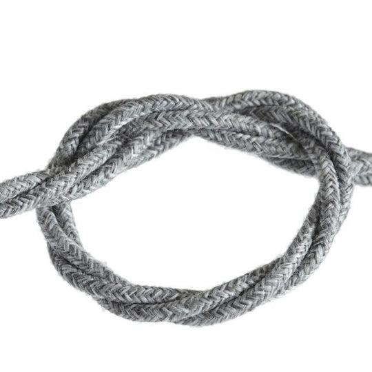 Grey Linen Twisted Fabric Cable