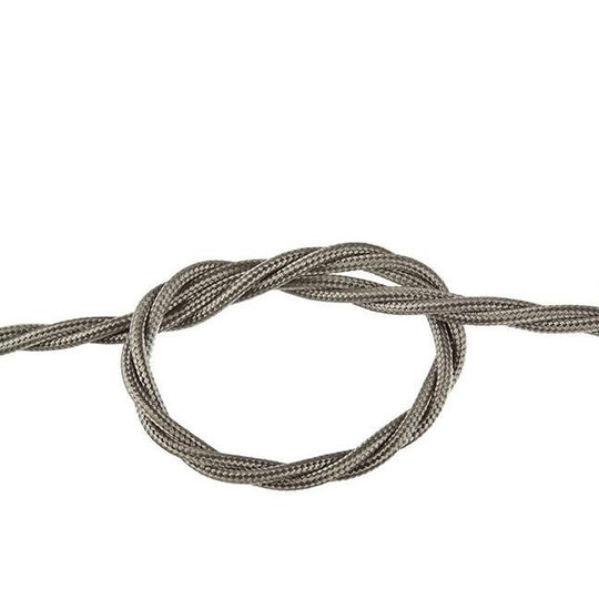 Grey Twisted Fabric Cable