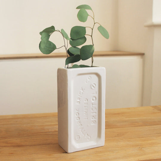 Bristol Brick Vase White