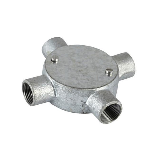 20mm Conduit Cross Box - Galvanised