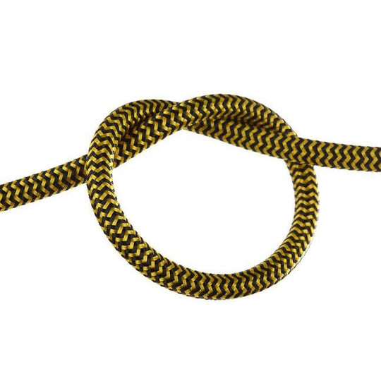 Black and Yellow Round Fabric Cable