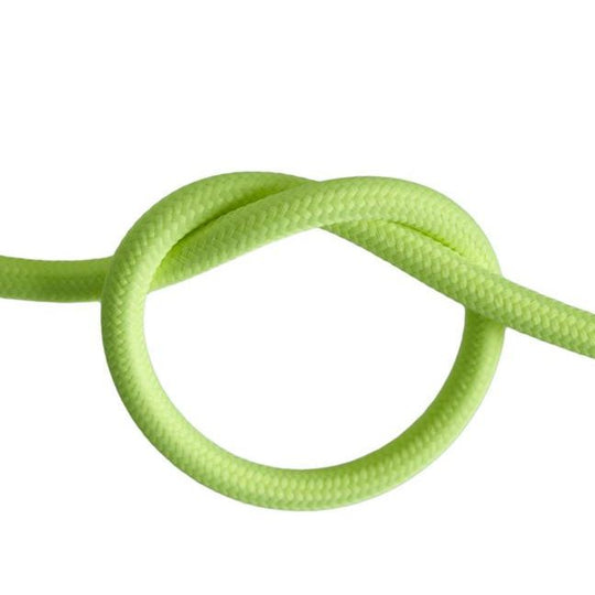 Fluorescent Yellow Round Fabric Cable