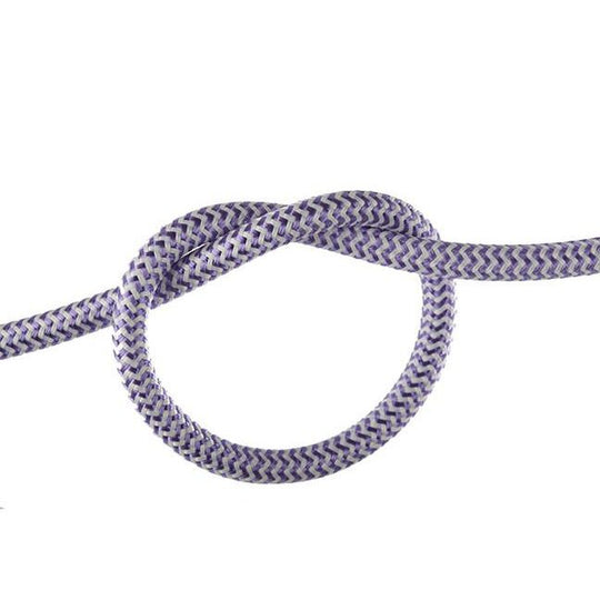Purple and White Round Fabric Cable