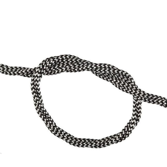 Black and White Twisted Fabric Cable