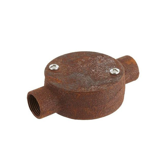 20mm Conduit Through Box - Rust