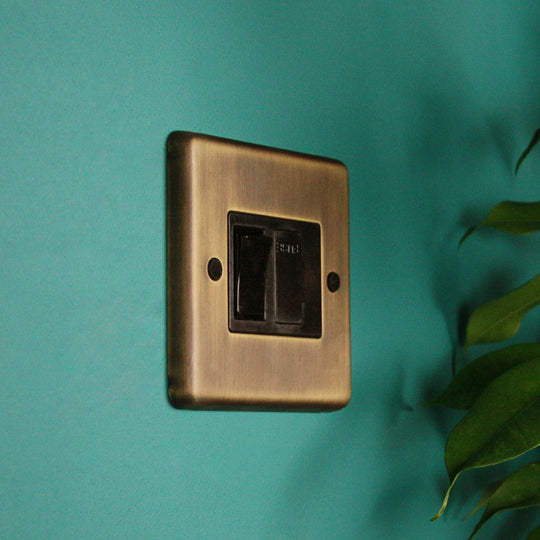 Antique Brass Switched Fused Connection Unit