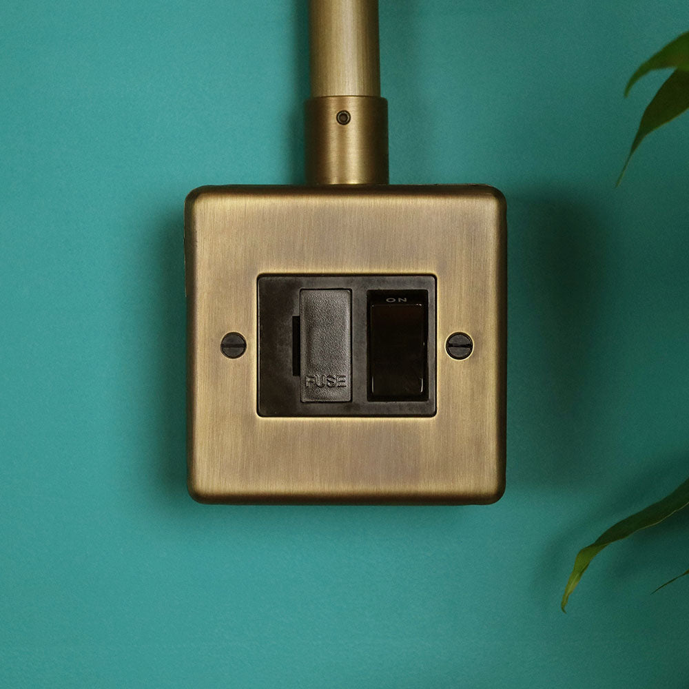 Antique Brass Switched Fused Connection Unit