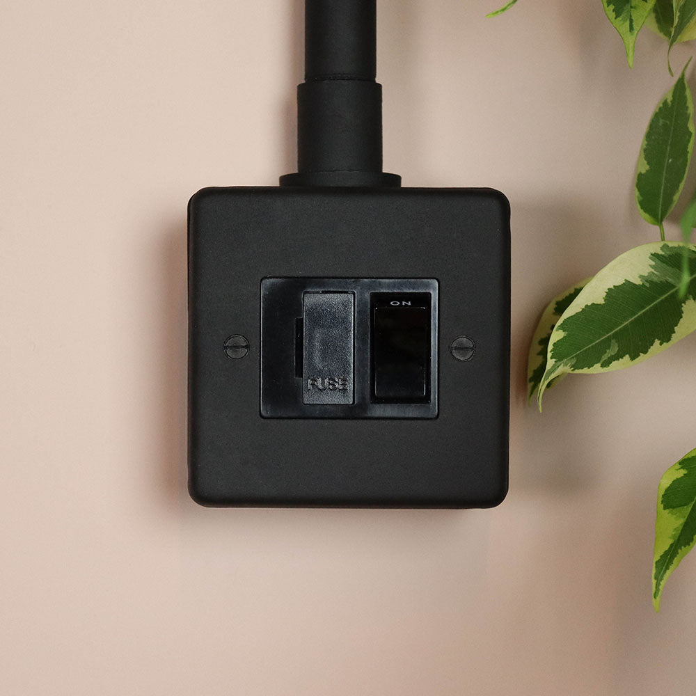 Textured Black Switched Fused Connection Switch