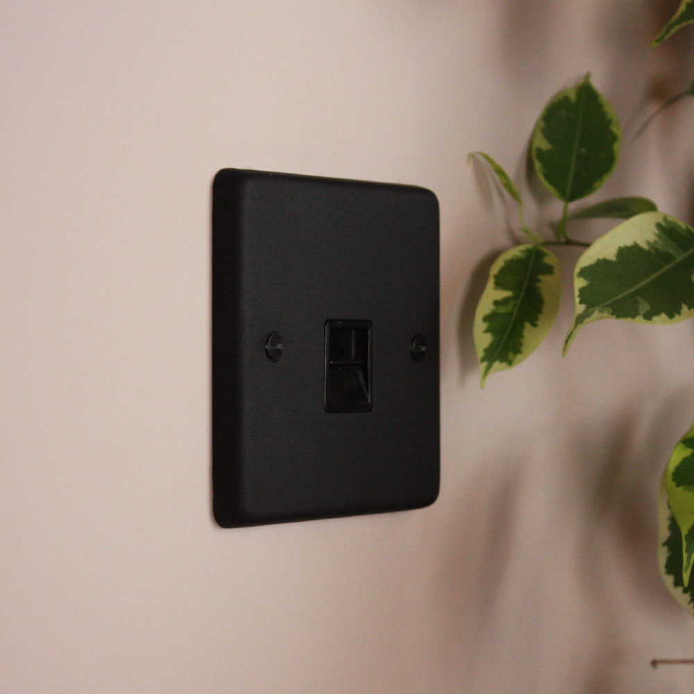 Textured Black Secondary Telephone Socket