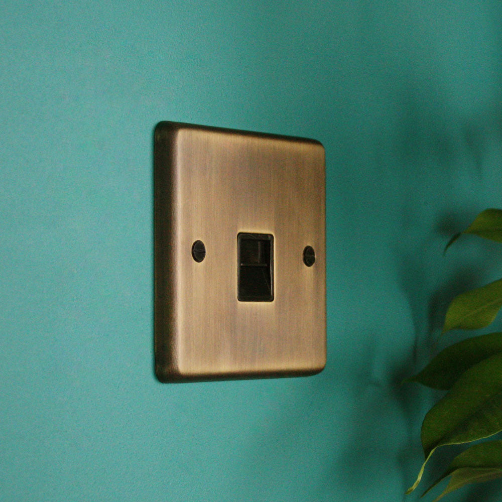 Antique Brass Primary Telephone Socket