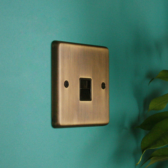 Antique Brass Primary Telephone Socket