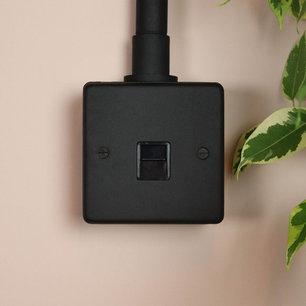 Textured Black Primary Telephone Socket
