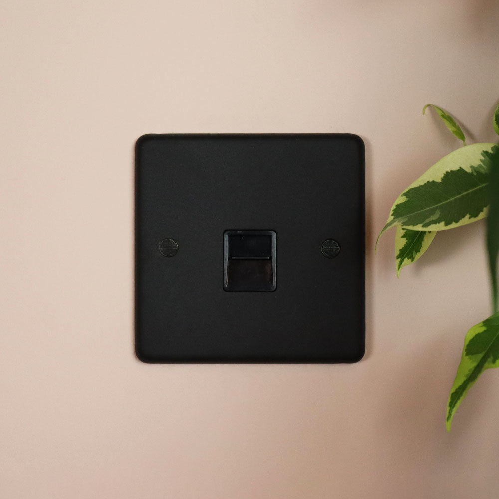 Textured Black Secondary Telephone Socket