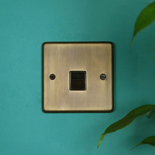 Antique Brass Primary Telephone Socket