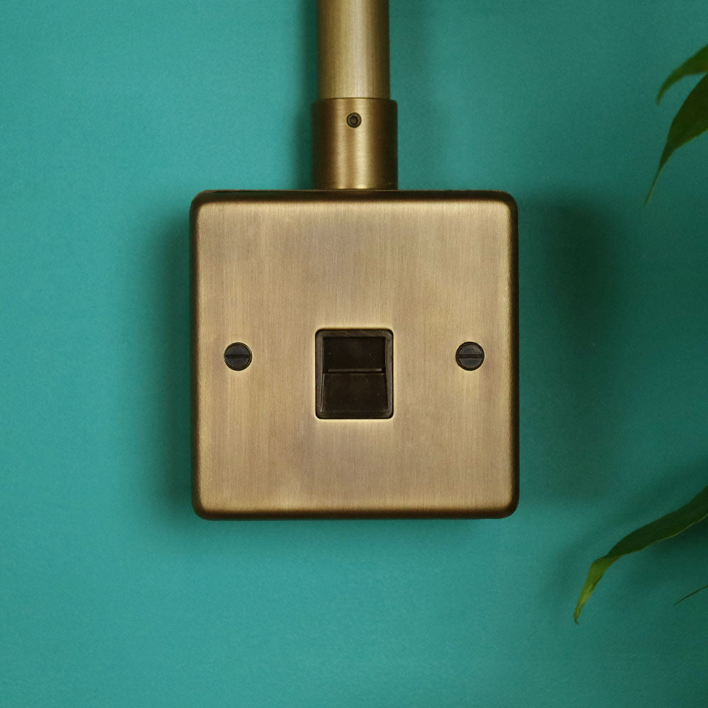 Antique Brass Primary Telephone Socket