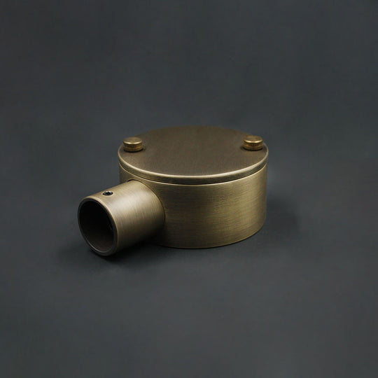 20mm Conduit End Box - Antique Brass