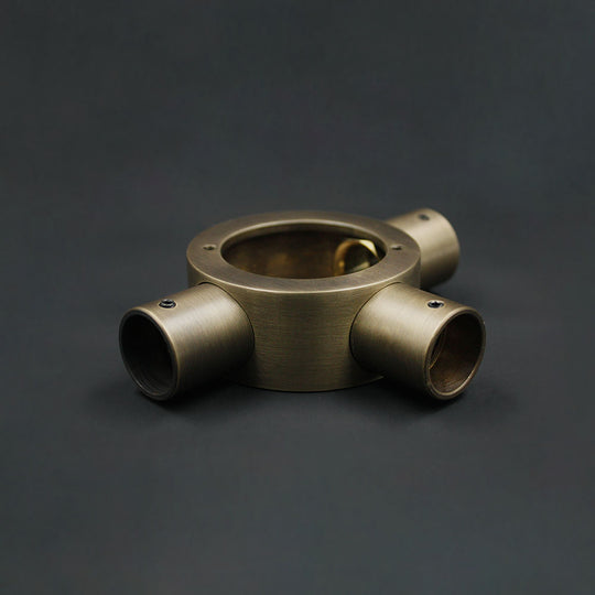 20mm Conduit Tee Box - Antique Brass