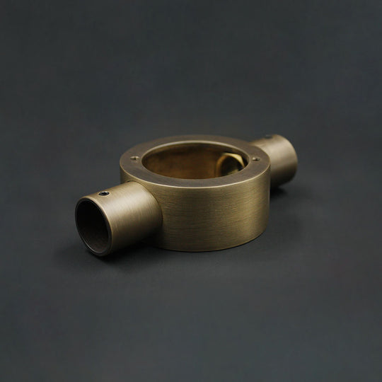 20mm Conduit Through Box - Antique Brass