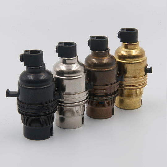 B22 Switched Bulb Holders with Cord Grip