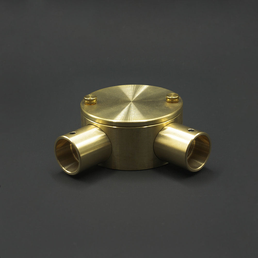 20mm Conduit Angle Box - Raw Brass