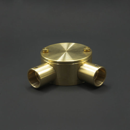 20mm Conduit Angle Box - Raw Brass