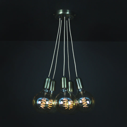 Antique Brass 5 Bulb Cluster