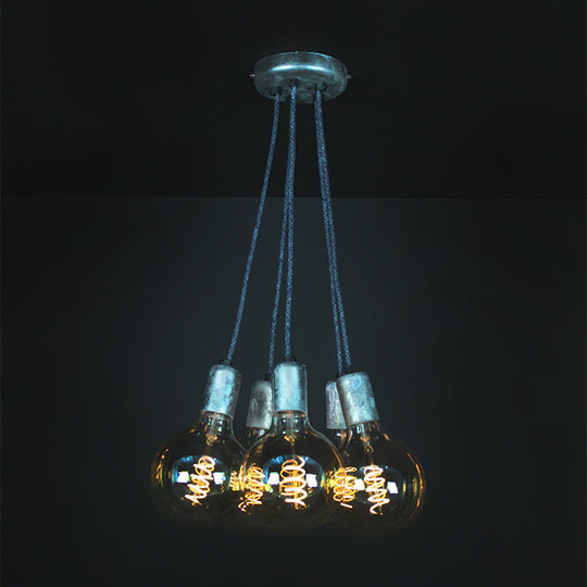 Galvanised 5 Bulb Cluster