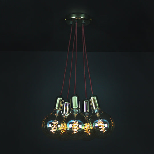 Polished Brass 5 Bulb Cluster