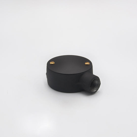 20mm Conduit End Box - Textured Black
