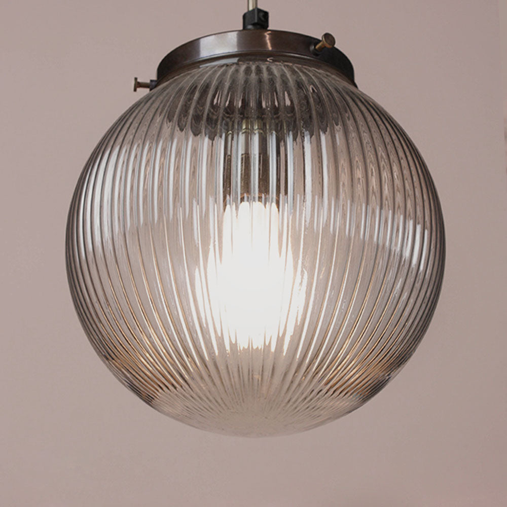 Reeded Glass Globe - Medium